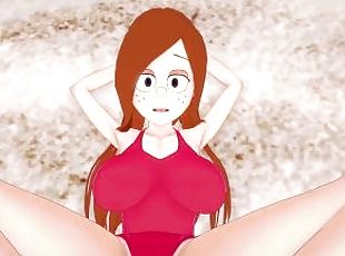 Wendy Corduroy Gives You a Footjob At The Beach! Gravity Falls Feet POV