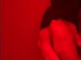 Fit Guy Cums in the Red Room