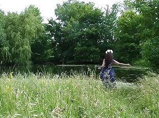 Dancing by the pond
