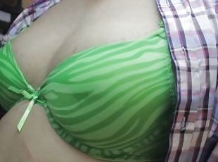 Showing my nipples on my lil bra