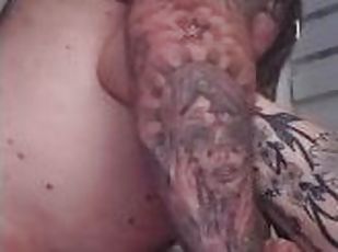 Bearded Tattooed guy fucking her wet pussy!