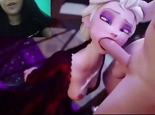 ELSA GIVES AN AMAZING BLOWJOB AND CUMS - FROZEN 60 FPS High Quality UNCENSORED Hentai