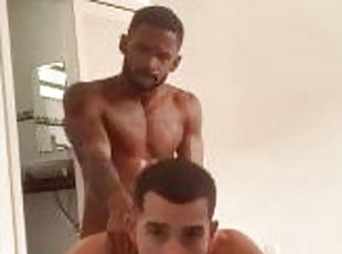 kąpiel, amatorskie, anal, międzyrasowe, hardcore, gej, czarni, para, brazylijskie, prysznic
