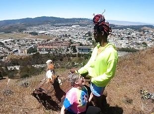 Getting my dick sucked on a mountain thick white girl