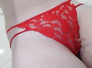 Sexy Girl piss her panties - Hands free
