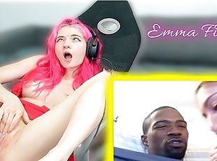 TikTok thot React to Interracial Porn - Emma Fiore