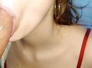 Deep Sloppy Blowjob cum in mouth
