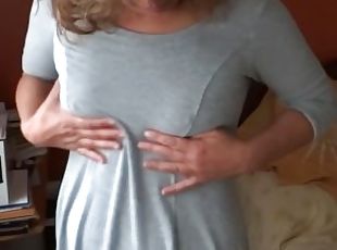 Compilation of erotic moments showing me off while my husband's friends masturbate watching me