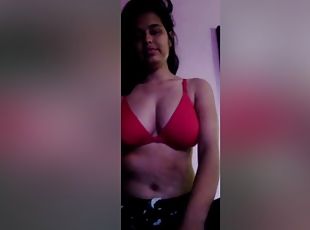 Sexy Indian Girl Sanjana Shows Her Boobs On Video Call Part 5