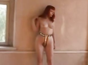 Redhead Chastity Belt and Gag
