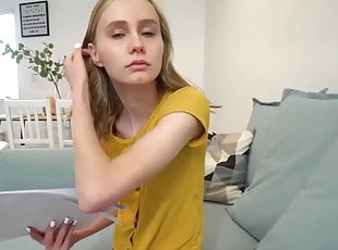 Skinny teen sucks and rides dick for debt