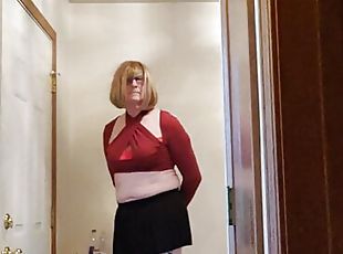 New outfit walking in my high heels!
