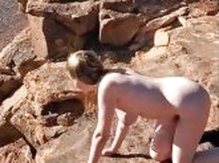 Hot Mom Gets Naked In Public and Looks Off Cliff