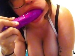 Sloppy Drool Blowjob & Tittyfuck from Teen with Glasses- Kezia420 - Kezia Slater - 2014 - Huge Tits