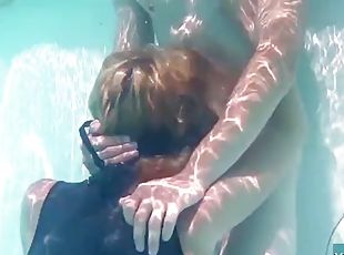 Jason deepthroats Marcie underwater