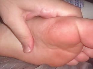 Barefoot Massage Close up Big Feet Fetish Foot Rub Sweaty & Dirty