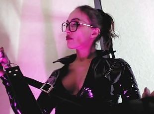 Femdom Dominatrix Eva Latex Glasses Milf Fetish BDSM Solo Kink Goddess Heels Toys Pvc Vinyl