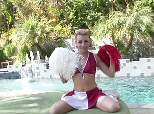 Cheerleader gets her dose of cock in seductive POV