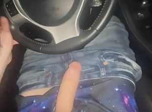 Playing with a nice cock in the car