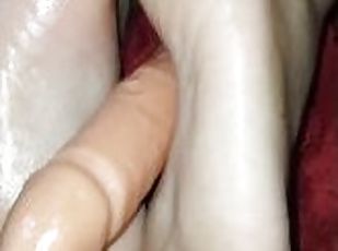 MISTRESS BROWNIE DOING OILED FOOTJOB SOLEJON AND TOEJOB ON BIGGER DILDO ON ONLYFANS