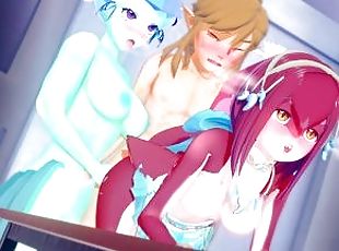 MIPHA AND RUTO GET CREAMPIED BY LINK ???? HENTAI ZELDA UNCENSORED THREESOME