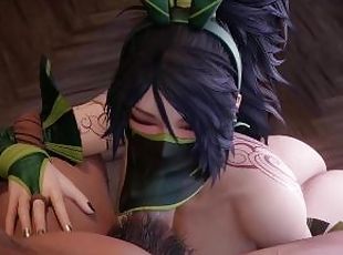 3D Compilation: League of Legends Akali Blowjob Lux Irelia DickRide Caitly Fucked From Behind Hentai