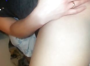 Close-up video of a chubby amateur masturbating and cumming hard