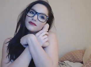 Nerdy baby college shows pussy and ass