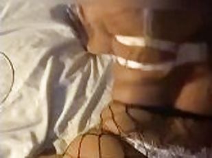 HOT FISHNET FUCK HALLOWEEN COSTUME GETS RIPPED